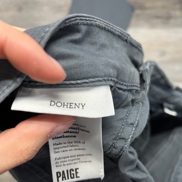 Paige Doheny Grey Mens 30x30 Relaxed Straight Mid Rise Pockets Preppy Jean Pants - Picture 4 of 12